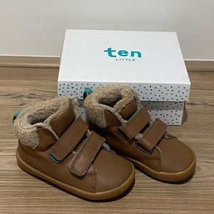 Ten Little Furry High Top in Chestnut Brown
